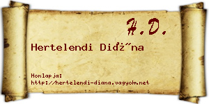 Hertelendi Diána névjegykártya