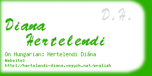 diana hertelendi business card